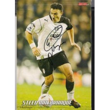Autographed picture of Fulham footballer Steed Malbranque. 